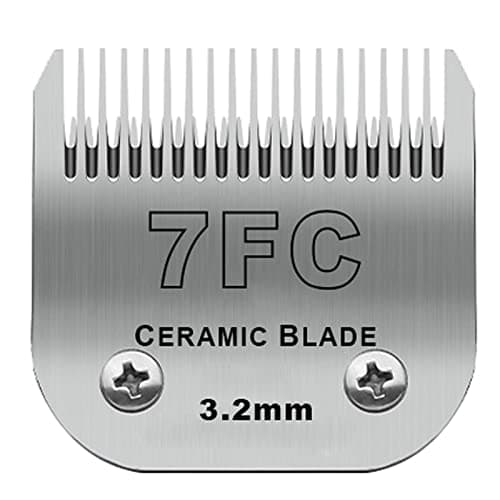 DODAER Detachable Pet Dog Clipper Blades, Compatible with Andis Size-7FC Cut Length 1/8"(3.2mm), Most Oster A5, Wahl KM Series Clippers,Made of Ceramic Blade & Stainless Steel Blade - Image 1