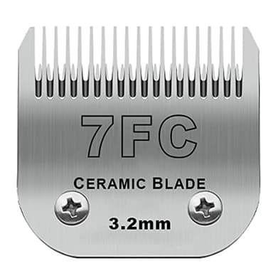 DODAER Detachable Pet Dog Clipper Blades, Compatible with Andis Size-7FC Cut Length 1/8"(3.2mm), Most Oster A5, Wahl KM Series Clippers,Made of Ceramic Blade & Stainless Steel Blade - Image 1