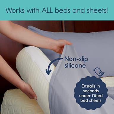 hiccapop [2-Pack] Foam Bed Bumpers for Toddlers, Toddler Bed Rails w/ Water-resistant Cover, Bed Guard Rail for Toddlers for Twin, Queen, King Beds - Image 2