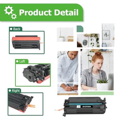 Aztech 26A CF226A Toner Cartridge 2 Pack Compatible Replacement for HP 26A CF226A 26X CF226X Pro M402dn M402n M402dw Pro MFP M426fdw M426fdn M426dw Series Printer Ink High Yield (Black 2-Pack) - Image 6
