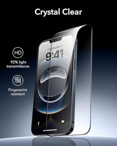 ESR 3 Pack 9H+ Glass for iPhone 16e/ iPhone 14/ iPhone 13/13 Pro Screen Protector, [Military Grade Shatterproof & Longest Durable] Armorite Ultra-tough Full Coverage Tempered Glass with UltraFit Tray - Image 8
