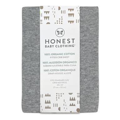 HonestBaby unisex-baby Classics Fitted Crib Sheets Set Standard Mattress, 100% Organic Cotton Baby Boys, Girls, Neutral, 2 Pack - Watercolor World, One Size - Image 2