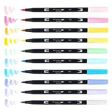 Tombow 56187 Dual Brush Pen Art Markers, Pastel, 10-Pack. Blendable, Brush and Fine Tip Markers - Image 6