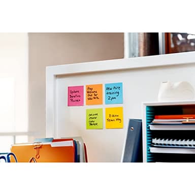 Post-it Super Sticky Notes, 3x3 in, 6 Pads, 2X The Sticking Power, Energy Boost Collection, Bright Colors (Orange, Pink, Blue, Green),Recyclable (654-6SSAU) - Image 17