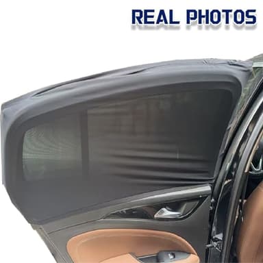 Car Rear Window Screens for Side Windows, 2 Pack Side Window Sun Shades,Stretchy Mosquito Net Cover Fit Cars SUVs - Up to 36.22”x55.1” - Image 7