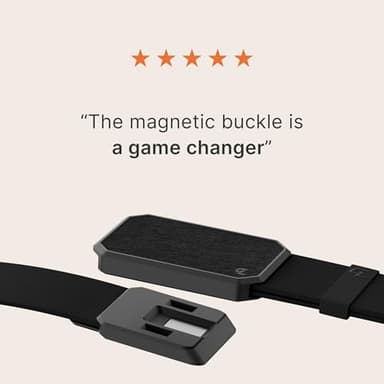 Groove Life Hero Groove Belt Flag Black/Black - Men's Stretch Nylon Belt with Magnetic Aluminum Buckle, Lifetime Coverage - Medium (33-36") - Image 5