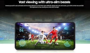 SAMSUNG Galaxy M55 5G + 4G LTE (for tmobile Mint Tello & Global) Latino Specs (256GB + 8GB) NFC Unlocked SM-M556B/DS 6.7" 120Hz 50MP Triple cam (Light Green) (Renewed) - Image 5