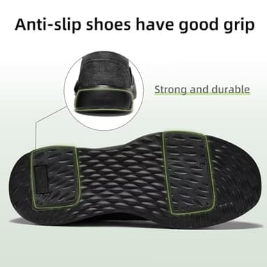 OrthoComfoot Men's Orthopedic Comfortable Casual Loafers, Diabetic Supportive Shoes, Soft Plantar Fasciitis Arch Support Deck Shoes Black Size 9 - Image 7