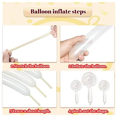 260 Balloons Clear Long Balloons 100 Pack Twisting Animal Balloon Thickening Latex Transparent Modeling Long Magic Balloons for Animal Model Weddings Birthdays Festival Party Decorations - Image 5