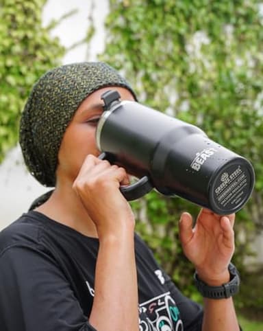 Beast 42 oz Tumbler Stainless Steel Vacuum Insulated Coffee Ice Cup Double Wall Travel Flask (Matt Black) - Image 6