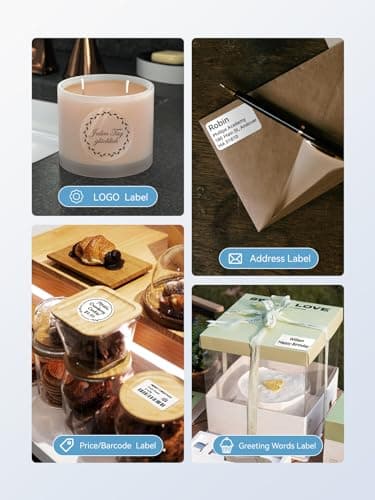 NIIMBOT B1 Label Maker Machine with 3 Tapes, 50x30mm/50x80mm/ 50x50mm Round Labels, Bluetooth Thermal Label Printer for Small Business,Office,Home,School (Blue, 1 Printer+3 Roll Label) - Image 6