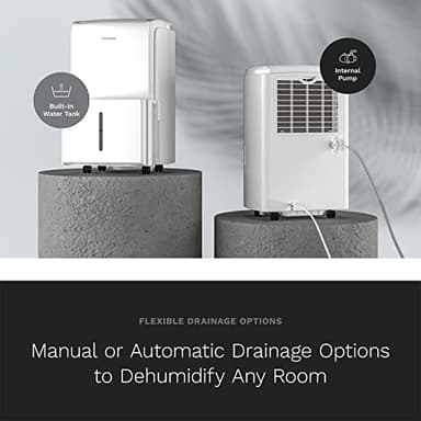 hOmeLabs 40 Pint Dehumidifier with Pump for up to 6,000 Sq Ft Rooms (MAX 104 Pint at 95°F, 90% RH) – Powerful Moisture Removal for Medium to Large Rooms and Basements - Image 5