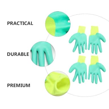 2 Pairs Hamster Gloves, Animals Glove to Handle Hamsters Hamster Bite Gloves Small Animal Handling Gloves Bite Gloves for Hamsters Rubber Pet Cat Gloves - Image 9