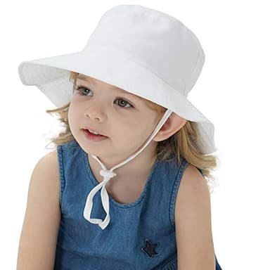 MaxNova Baby Sun Hat Toddler Summer UPF 50+ Baby Girl Bucket Hat Wide Brim Beach Hats for Baby Boys 2-7Years - Image 5