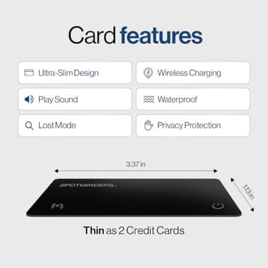 SPOTMINDERS Apple MFi Certified Wallet Tracker - Works With Apple Find My Tracking Card for Wallet Card Rechargeable Tag IP68 Waterproof 0.07in Slim Iphone Item Finder Smartcard for Luggage Tags Purse - Image 6