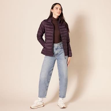 Amazon Essentials Women's Lightweight Long-Sleeve Water-Resistant Packable Puffer Jacket (Available in Plus Size), Burgundy, Medium - Image 5