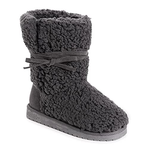 MUK LUKS Women's Clementine Boot, Dark Grey Heather, 7W - Image 1