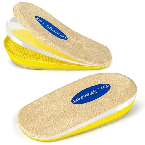 Dr. Shoesert Adjustable Orthopedic Heel Lift, 3-Layer Height Increase Insoles for Heel Pain and Leg Length Discrepancy, Heel Wedge Inserts for Achilles Tendonitis (Beige, Large) - Image 1