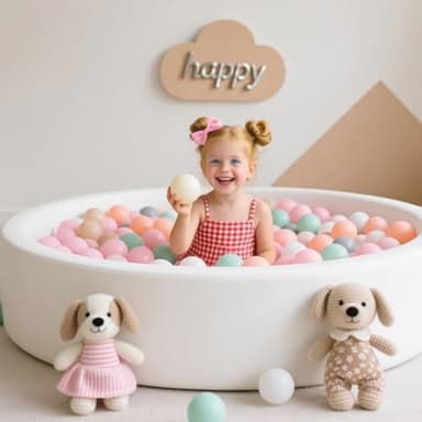 GOGOSO 100 Pit Balls Plastic Balls for Baby Toddlers GirlsToddlers for Playhouse, Baby Pool, Play Ball Fun Centers, for Babies, Kids, Toddlers 1-3, Phthalate Free BPA Free - Image 7