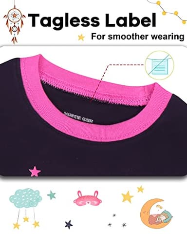 DAUGHTER QUEEN Girls Pajamas Size 6 Pjs for Girls 6t 100% Cotton Long Sleeve Pj Sets Toddler Kids Sleepwear Unicorn Jammies Night Clothes Small 6X 5-6 Years Old - Image 2