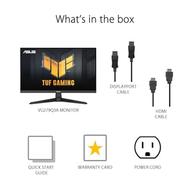 ASUS TUF Gaming 25” (24.5 viewable) 1080P Gaming Monitor (VG259Q3A) – FHD, 180Hz, 1ms, Fast IPS, Extreme Low Motion Blur, FreeSync, Variable Overdrive, Speakers, 99% sRGB, Shadow Boost 3yr Warranty - Image 7