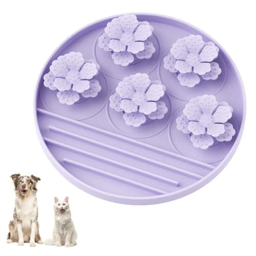 AWINNER Slow Feeder Dog Bowl Make Mealtime Fun and Healthy with - Reduce Overeating and Aid Digestion Cat Lick Mat (Purple) - Image 1