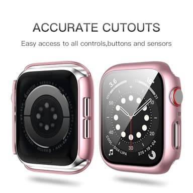 Haojavo 5 Pack Hard PC Case with Tempered Glass Screen Protector for Apple Watch 40mm SE 3 (2025)/SE 2/SE/Series 6/5/4, Scratch Resistant Bumper Protective Cover for iWatch 40mm Accessories - Image 5