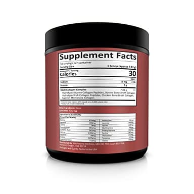 Wholesome Wellness Multi Collagen Protein Powder Hydrolyzed (Type I II III V X) Grass-Fed All-in-One Super Bone Broth + Peptides - Premium Blend of Beef, Chicken, Wild Fish, Eggshell, 58 Servings - Image 2