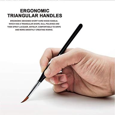 Golden Maple Detail Paint Brushes Set 10pcs Miniature Brushes for Fine Detailing & Art Painting - Acrylic, Watercolor, Oil, Models - Image 4