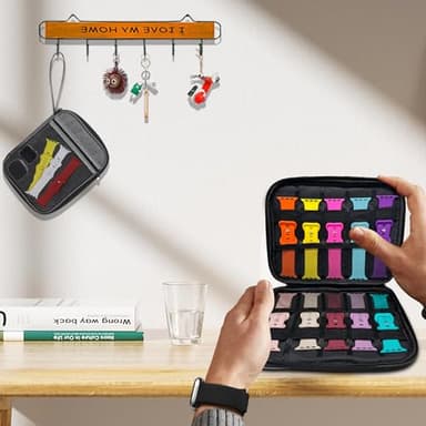 18 Pack Sport Band Compatible with Apple Watch Bands 40mm 41mm 38mm 42mm 44mm 45mm 46mm 49mm for Women Men,Silicone iWatch band with Watch Band Organizer for iWatch SE Series 10/9 8 7 6 5 4 3 2 Ultra - Image 7