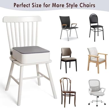 TOTIDYH Toddler Booster Seat for Kitchen Chair, Non-Slip Kids Dining Table Booster Seat with Adjustable Safer Straps, Portable Baby Eating Travel Increasing Cushion - Image 7