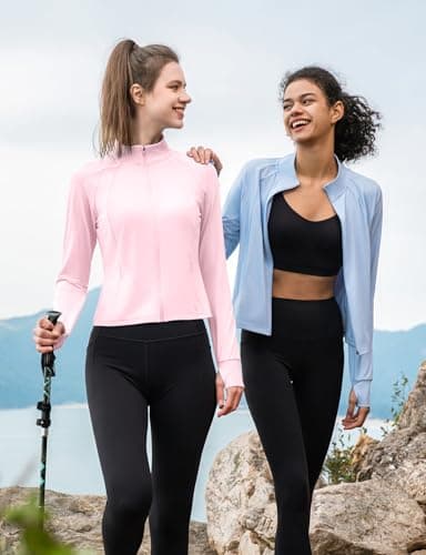 baleaf Women's UPF 50+ Sun Shirts SPF UV Protection Jacket Lightweight Quick Dry Long Sleeve Rash Guard for Outdoor Hiking Light Pink L - Image 6