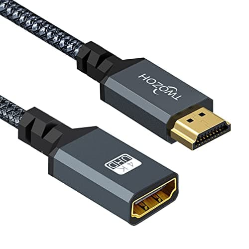 Twozoh HDMI Extension Cable 6.6FT, HDMI Male to Female HDMI Cord, HDMI 2.0 Cable Adapter Support 4K@60Hz 3D HDR - Image 1