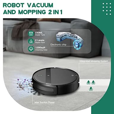 Kilgone Robot Vacuum and Mop Combo 2300Pa for Pet Hair | Robotic Vacuum Cleaner with WiFi/Alexa/App | Auto Recharge & Tangle-Free | Ultra-Slim Quiet 2.8" for Hard Floors, Low-Pile Rugs - Image 3