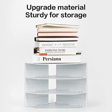 Deli Collapsible Magazine File Holder, Desk Organizer Document Folder for Office Organization and Storage, 3 Vertical Compartments, Gray - Image 5