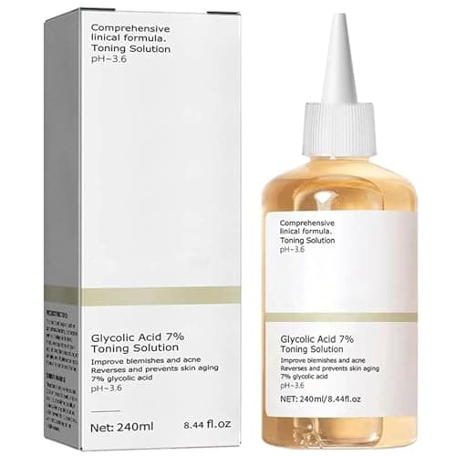 Glycolic Acid Toning Solution, Glycolic Acid 7% Toner, Glycolic Sour 7% Toning, KeepThe Skin Moist, Exfoliating Serum for Face, Facial Exfoliation Astringe Pores (240ML/8.0 Fl Oz) - Image 1