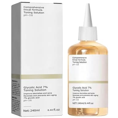 Glycolic Acid Toning Solution, Glycolic Acid 7% Toner, Glycolic Sour 7% Toning, KeepThe Skin Moist, Exfoliating Serum for Face, Facial Exfoliation Astringe Pores (240ML/8.0 Fl Oz) - Image 1