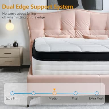 KUDSQ Full Mattresses, 10 Inch Full Size Mattress in a Box, Hybrid Memory Foam Mattress Full Size Bed with Pocket Spring for Pressure Relief & Quiet Sleep, Medium Firm, Fiberglass Free/CertiPUR-US - Image 5