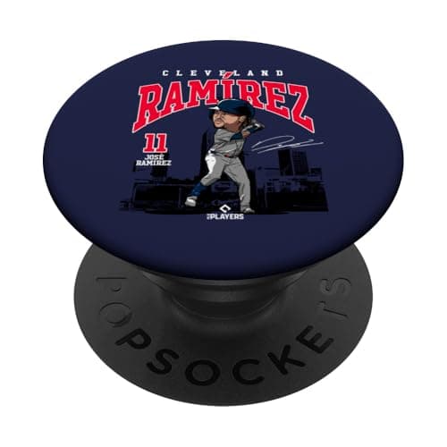 José Ramírez | Cleveland Baseball MLB Players | MLBJRAM4030 PopSockets Adhesive PopGrip - Image 1