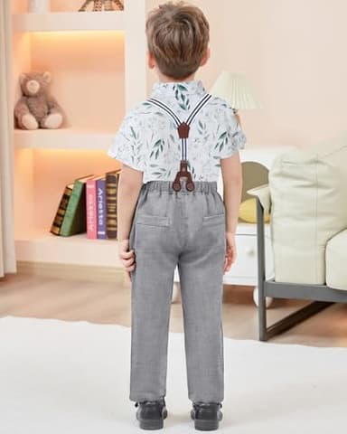 DISAUR Baby Boy Clothes Suits Toddler Dress Shirt With Bowtie Suspender Pants Outfit Sets Gentleman Wedding 1-6 Years - Image 8