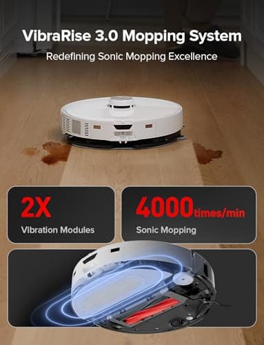 roborock S8 MaxV Ultra Robot Vacuum & Sonic Mop, 10000 Pa Suction, Corner to Edge Deep Cleaning, Hot Air Self-Drying, Auto Empty & Refill, Detergent Dispenser, Obstacle Avoidance,White - Image 5