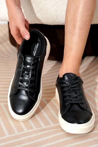 Project Cloud Mens Sneakers – Memory Foam Fashion Mens Shoes – Lightweight and Non Slip Laced-Up Casual Men Sneakers - Perfect Men Casual Shoes for All-Day Wear (Tilton, BLK, 9) - Image 5