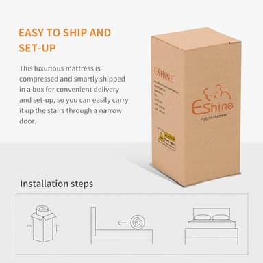 ESHINE King Adjustable Bed Frame-Luxury Gel Memory Foam(783 Pocket Springs), Bed Base Frames with Massage, Wireless Remote, USB, Under Bed Night Light, Head and Foot Incline, Medium Soft, 3000 Series - Image 8