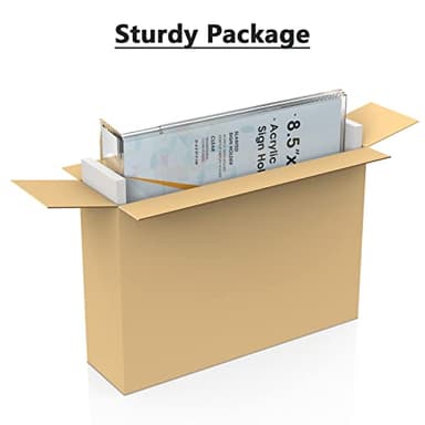 MaxGear 6 Pack Acrylic Sign Holder 8.5 X 11, Plastic Paper Holder With Vertical Slanted Back, Picture Photo Frames Display Stand Flyer and Document Organizer for Office Desktop Use - Image 7