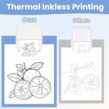 NHOWIN Sticker Printer, Thermal Sticker Maker with 4 Roll Paper Sticker Maker Machine Bluetooth Inkless Mini Label Maker for Student, Teacher, Home, School, DIY Creations, Sticky Scrapbook, Lists - Image 2