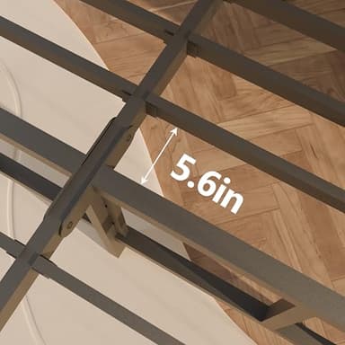FUIOBYVV Queen Bed Frame, 14 Inch Heavy Duty Metal Platform Bed Frame Queen Size Support Up to 3500 lbs, No Box Spring Needed/No Shaking/Steel Slat Support/Noise Free/Easy Assembly - Image 8