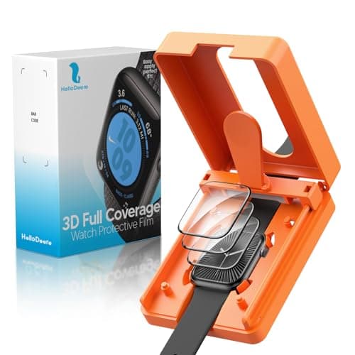 HelloDeere 3 Pack for Apple Watch Series 10 46MM Screen Protector, [Automatic Align Tech], Easy Installation Kit, Flexible HD Transparent,Anti-Scratch,Bubble Free,Waterproof,Touch Sensitive [Non-Glass] - Image 1