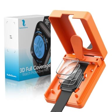 HelloDeere 3 Pack for Apple Watch Series 10 46MM Screen Protector, [Automatic Align Tech], Easy Installation Kit, Flexible HD Transparent,Anti-Scratch,Bubble Free,Waterproof,Touch Sensitive [Non-Glass] - Image 1