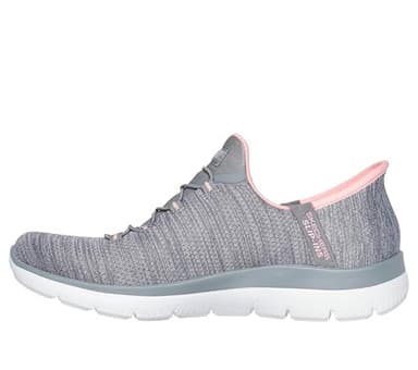 Skechers Sport Women's Women's Hands Free Slip-INS Summits-Everyday Set Sneaker, GYCL=Grey/Coral, 11 Wide - Image 6