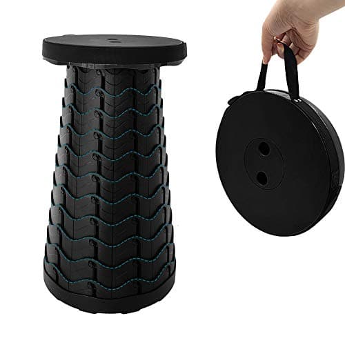 Coideal Retractable Folding Stool Upgraded - Portable Lightweight Collapsible Stool Telescoping Chair Seat Adjustable Height with Load 400 lbs for Adult Camping Travel Fishing Outdoor - Image 1